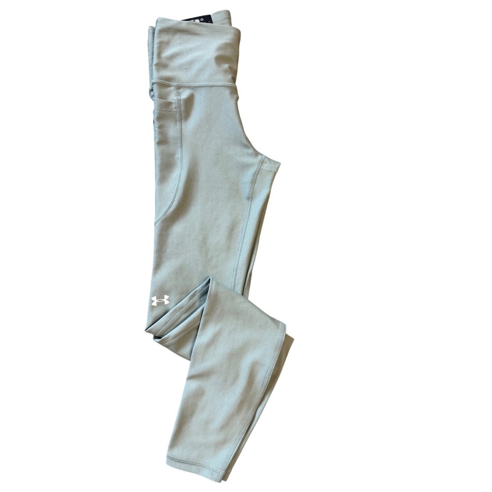Under Armour Tech HiRise Leggings Sage Green Compression XS 1365336 New NWT